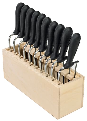 Sägekasten mit 10 Bogensägen