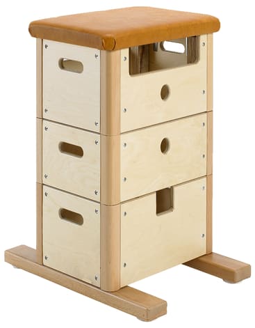 Sprungkasten, kurz, 3-teilig, Synthetikleder