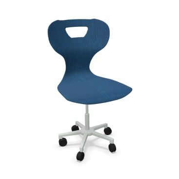 Drehstuhl solit:sit® mit Holz-Sitzschale, Gr. 3 - 4