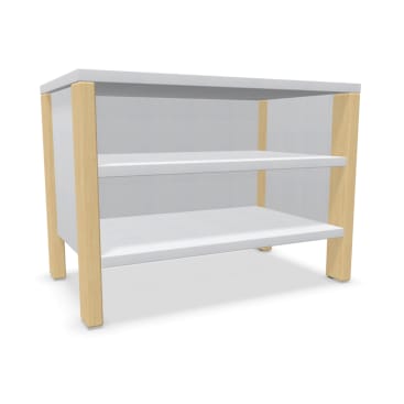 Regalschrank Linus, offen, B 75,3 x H 55 (mit Füßen) x T 45,7 cm