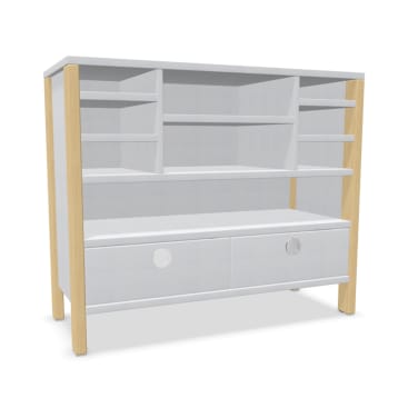 Regal-/Schubkastenschrank Linus, B 110,4 x H 93,4 (mit Füßen) x T 45,7 cm