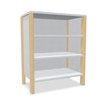 Regalschrank Linus, offen, B 75,3 x H 93,4 (mit Füßen) x T 45,7 cm