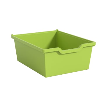 Gratnells Materialbox mit Auszugsstopp, H 15 cm, hellgrün