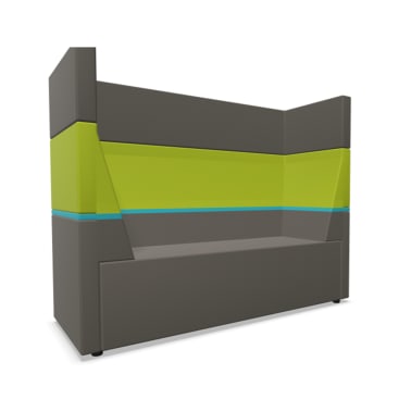 Hochlehner Sofa set.upp gerade hohe Rückenlehne mit 2 Seitenteilen, Kunstleder, div. Farben