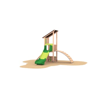 Ein-Turm-Spielanlage mit Sandschütte