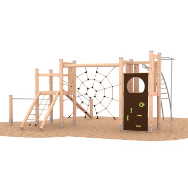 Zwei-Turm-Kletteranlage Spinnennetzwand