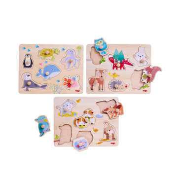 Greifpuzzle-Set Tiere
