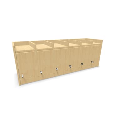 Doppelablage YUNA mit Türen und Haken, B 120 cm, 6 Fächer