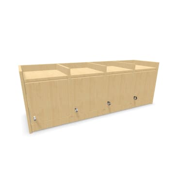 Doppelablage YUNA mit Türen und Haken, B 120 cm, 4 Fächer