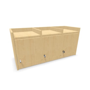 Doppelablage YUNA mit Türen und Haken, B 90 cm, 3 Fächer