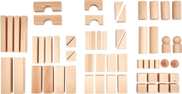 Basisbausteine natur, Set mittel