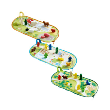 HABA Pro Erzähl-Kokons, 3 Kokons + 30 Holzfiguren