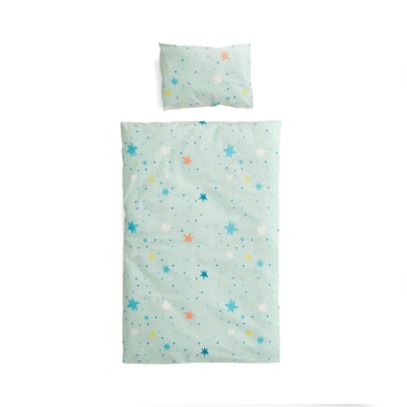 Bettwäsche-Set Kiga Sterne, 2-teilig, Kissen 40 x 40 cm, Decke 100 x 150 cm