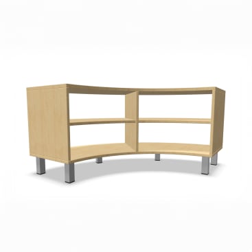 Viertelkreisschrank move upp® niedrig, B 142,4 x H 44 x T 38 cm