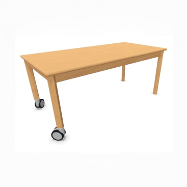 Kita-Tisch Forma, Rechteck, 140x70, Rollenmix