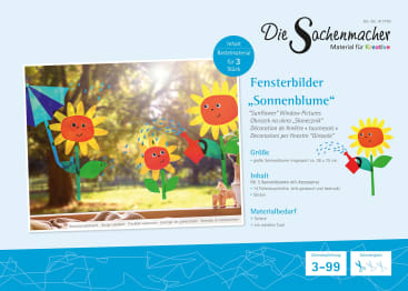 Sachenmacher Fensterbild Sonnenblumen, Fensterfolien-Bastelset