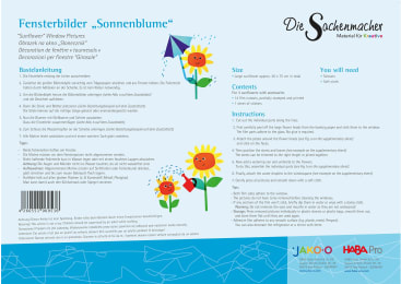 Sachenmacher Fensterbild Sonnenblumen, Fensterfolien-Bastelset