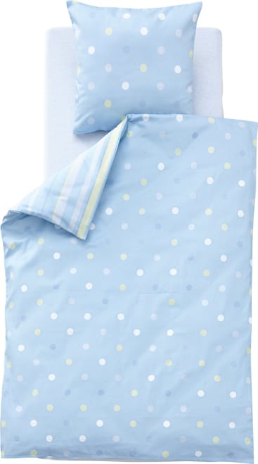 Wendebettwäsche-Set Streifen, 2-teilig, Kissen 35 x 40 cm, Decke 80 x 105 cm