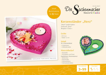 Sachenmacher Kerzenständer Herz, 6 Stück