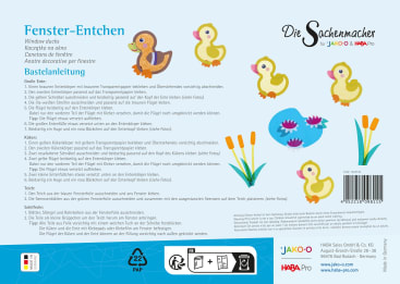 Sachenmacher Fenster-Entchen, Fensterbild-Bastelset