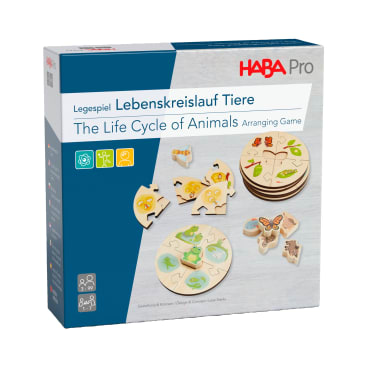 Legespiel Lebenskreislauf Tiere, aus Holz