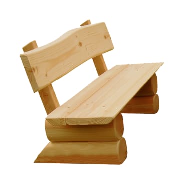 Kita-Gartenbank L100xT24xH50 cm, Sitzhöhe 22 cm, Holzbank