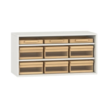 Pureo Materialschrank Acryl, offen, Dekor B100 x H50 x T42 cm