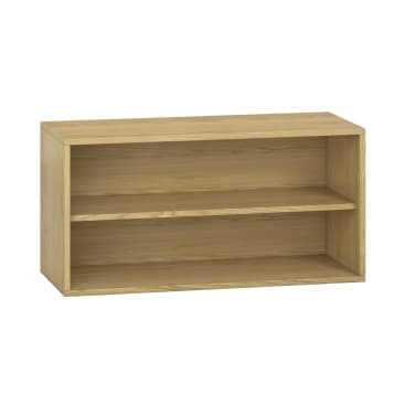 Pureo Hängeschrank, offen, Furnier, B100 x H50 x T42 cm