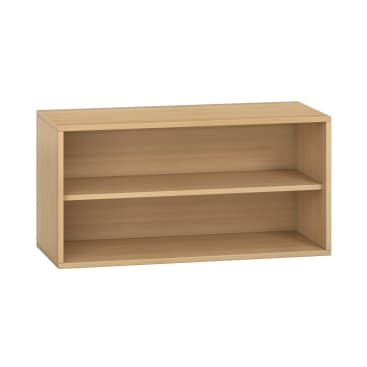 Pureo Hängeschrank, offen, Furnier, B100 x H50 x T42 cm