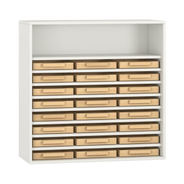 Pureo Eigentumsschrank, offen, Dekor B100 x H100 x T42 cm