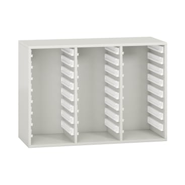 Pureo Regalschrank für Materialboxen, Dekor B107 x H75 x T42 cm