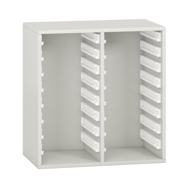 Pureo Regalschrank für Materialboxen, Dekor B72 x H75 x T42 cm