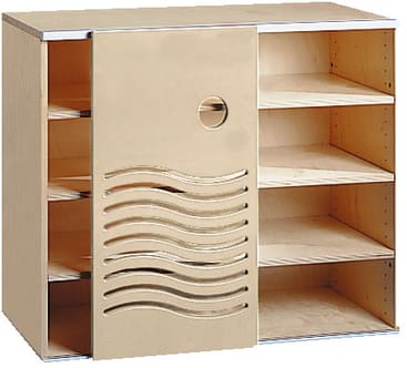 Wellen-Schiebetürenschrank