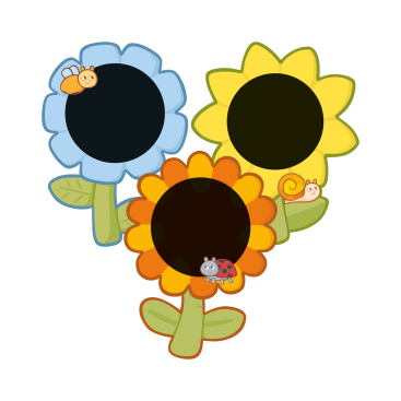 Tafel-Set Blumen, 3 Stück