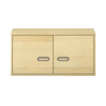 Pureo Hängeschrank mit Doppeltüren, Furnier, B100 x H50 x T42 cm