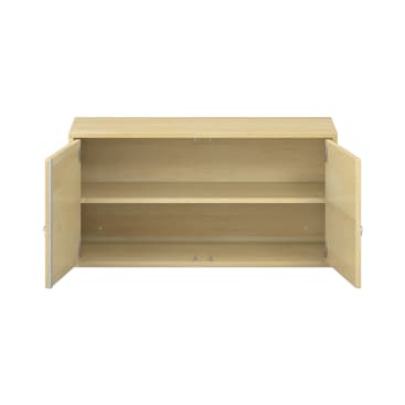 Pureo Hängeschrank mit Doppeltüren, Furnier, B100 x H50 x T42 cm