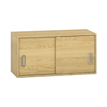 Pureo Hängeschrank mit Schiebetüren, Furnier, B100 x H50 x T42 cm
