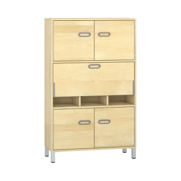 Pureo Schrank-Arbeitsplatz, Sitzhöhe B100 x H150 x T42 cm