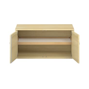 Pureo Doppeltürenschrank mit Rollboden B100 x H50 x T60 cm
