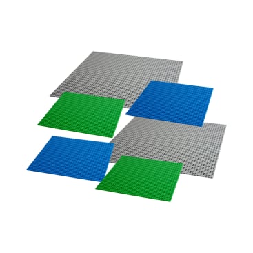 Diese Set aus Lego ® Classic Bauplatten sorgt dafür, dass kreative, kindliche Bau-Ideen auf solidem Grund entstehen können! Die Noppen geben Lego ® Steinen und anderen Bauelementen festen Halt. Damit legen die Platten im wahrsten Sinne des Wortes die ideale Grundlage zum Bauen, Spielen oder auch Transportieren von fertigen Bauwerken.