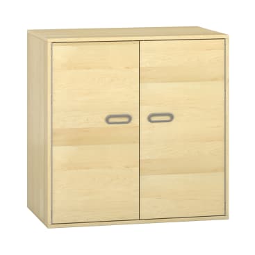 Pureo Doppeltürenschrank mit Rollböden B100 x H100 x T60 cm