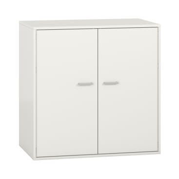 Pureo Doppeltürenschrank mit Rollböden, Dekor B100 x H100 x T60 cm