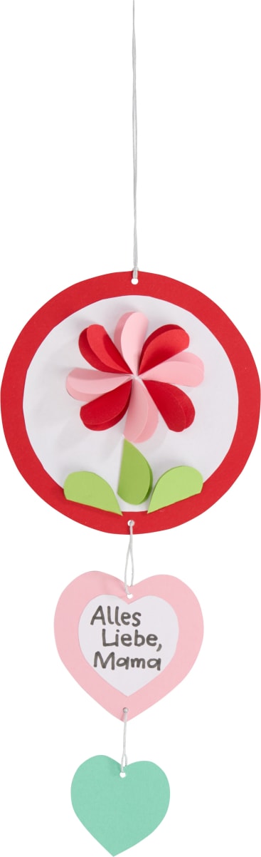 Sachenmacher Anhänger Herzblumen, Komplettset für 6 Stück
