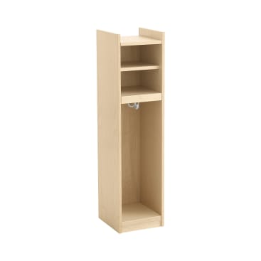 Garderobenschrank YUNA, Grundmodell, 2 Fächer, B 31 x H 122 x T 33 cm