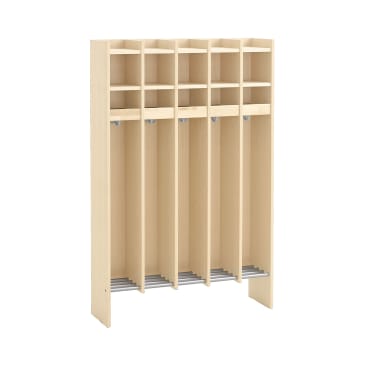 Garderobenschrank YUNA mit Schuhablage, 5 Felder, B 100,75 x H 160,4 x T 22 cm