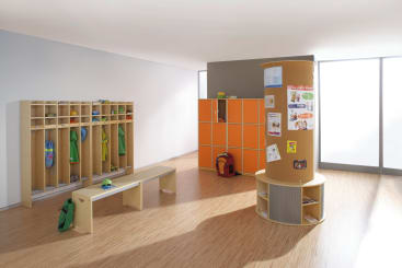 Garderobenschrank YUNA mit Schuhablage, 4 Felder, B 81 x H 160,4 x T 22 cm