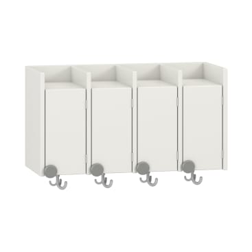 Doppelablage Lyra mit Haken, 4 Türen rechts, B80 x H42,5 x T33 cm