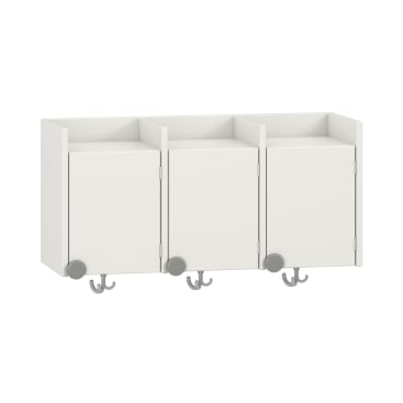 Doppelablage Lyra mit Haken, 3 Türen rechts, B89,8 x H42,5 x T33 cm