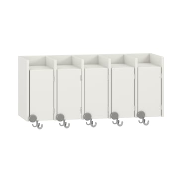 Doppelablage Lyra mit Haken, 5 Türen rechts, B99,5 x H42,5 x T33 cm