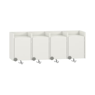 Doppelablage Lyra mit Haken, 4 Türen rechts, B119,1 x H42,5 x T33 cm